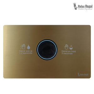 Clapetă cu senzor Relax Regal finisaj auriu, lumină albastră