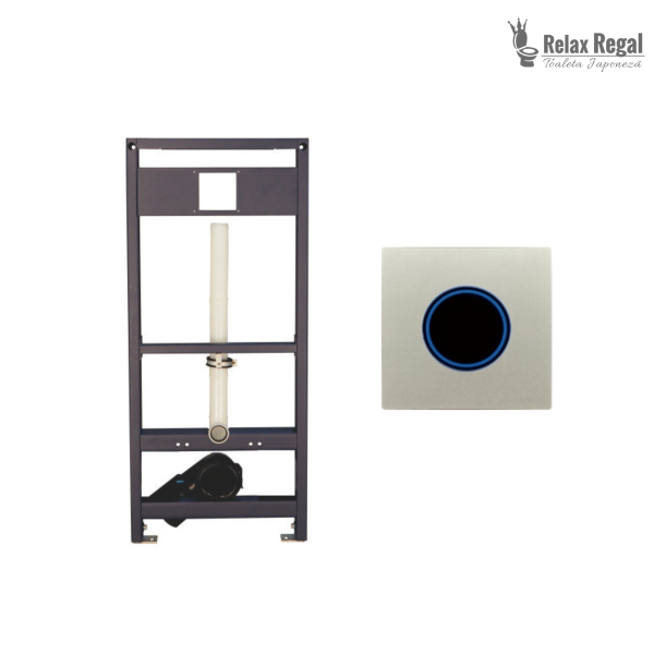 Rezervor pisoar încastrat cu panou frontal din inox și senzor touchless