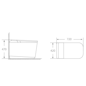 Toaletă inteligentă RR110H CULLIAN varianta pătrată - Smart WC/Toaleta Japoneză - imagine 5
